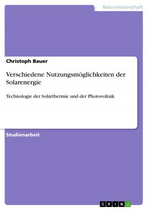 Cover of the book Verschiedene Nutzungsmöglichkeiten der Solarenergie by Christian Herbst