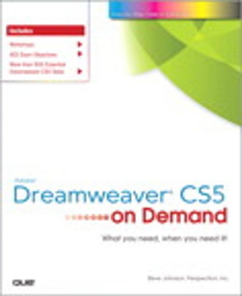Cover of the book Adobe Dreamweaver CS5 on Demand by Steve Johnson, Perspection Inc., Pearson Education