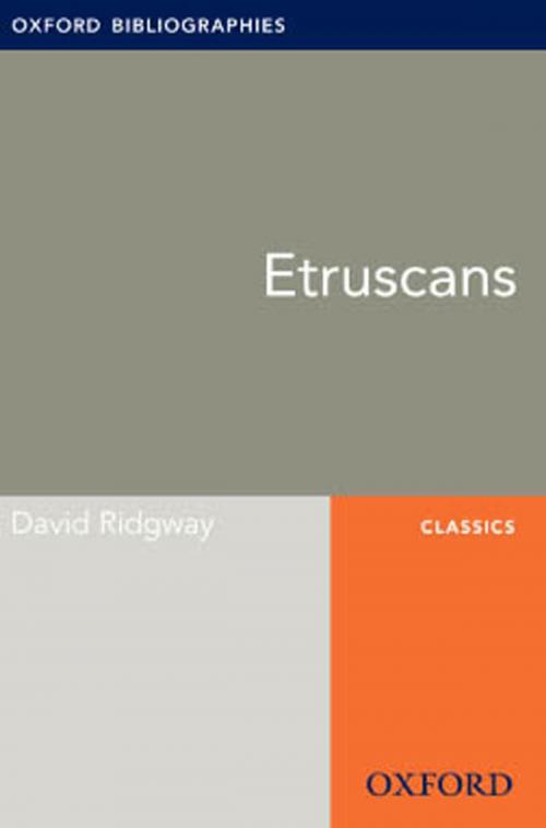 Cover of the book Etruscans: Oxford Bibliographies Online Research Guide by David Ridgway, Oxford University Press