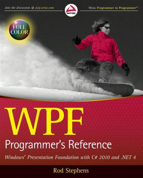 Cover of the book WPF Programmer's Reference by Rod Stephens, Wiley