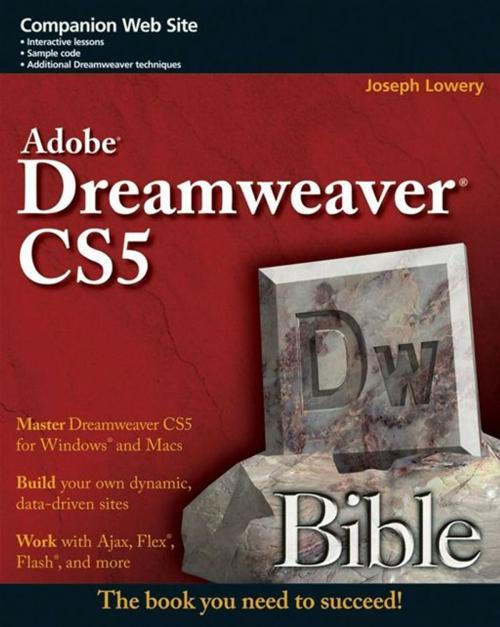 Cover of the book Adobe Dreamweaver CS5 Bible by Joseph Lowery, Wiley