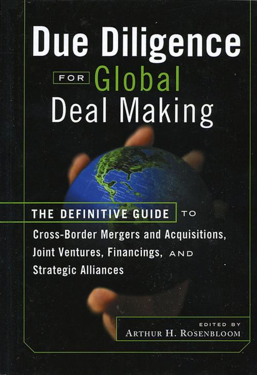 Cover of the book Due Diligence for Global Deal Making by , Wiley