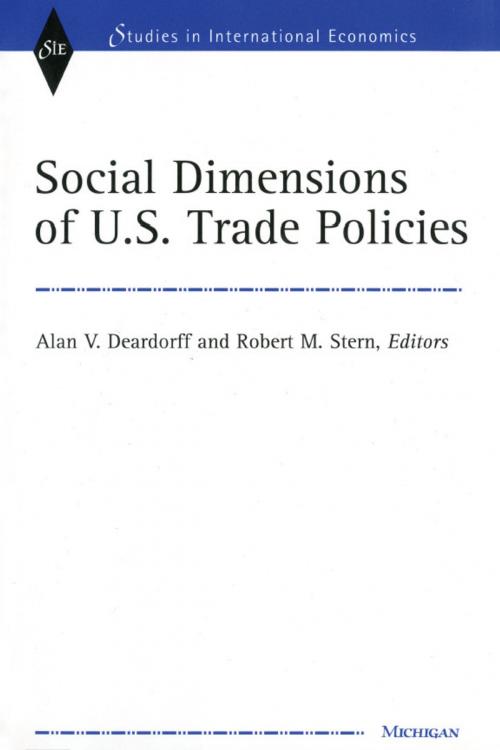 Cover of the book Social Dimensions of U.S. Trade Policies by , University of Michigan Press
