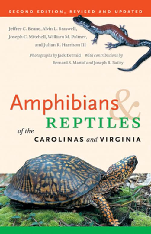 Cover of the book Amphibians and Reptiles of the Carolinas and Virginia, 2nd Ed by Jeffrey C. Beane, Alvin L. Braswell, Joseph C. Mitchell, William M. Palmer, Joseph C. Mitchell, Julian R. Harrison, The University of North Carolina Press