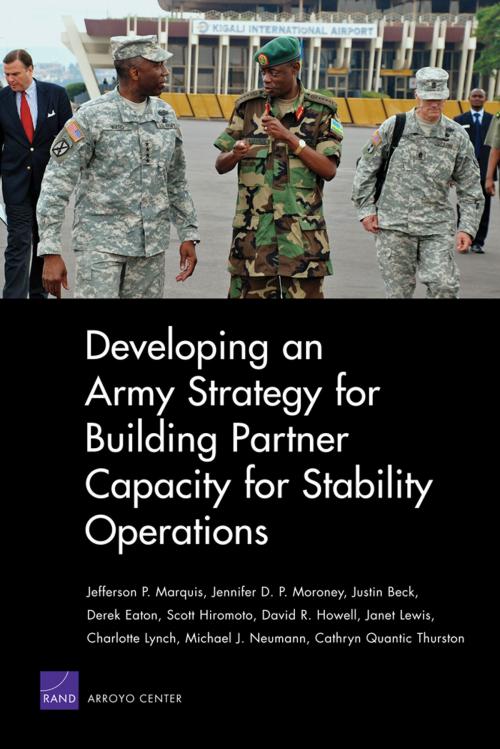 Cover of the book Developing an Army Strategy for Building Partner Capacity for Stability Operations by Jefferson P. Marquis, Jennifer D. P. Moroney, Justin Beck, Derek Eaton, Scott Hiromoto, RAND Corporation