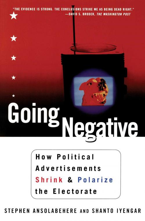 Cover of the book Going Negative by Shanto Iyengar, Stephen Ansolabehere, Free Press