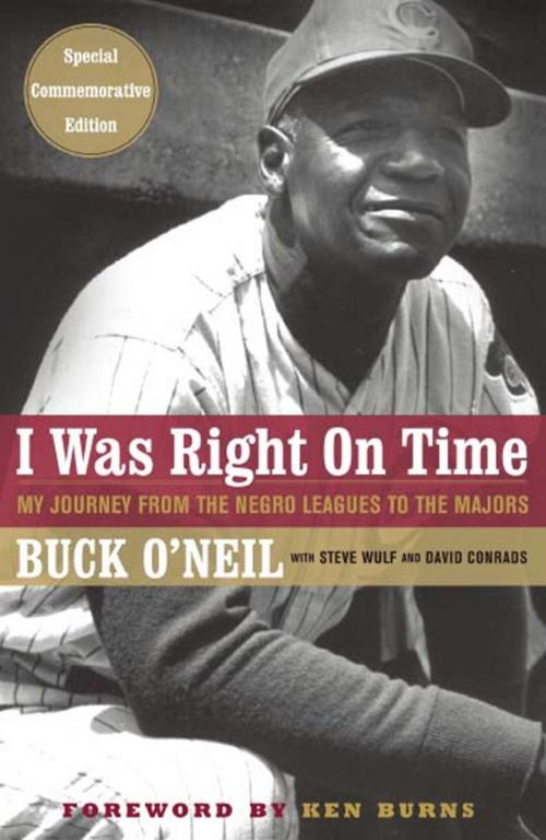 Cover of the book I Was Right On Time by David Conrads, Ken Burns, Buck O'neil, Simon & Schuster