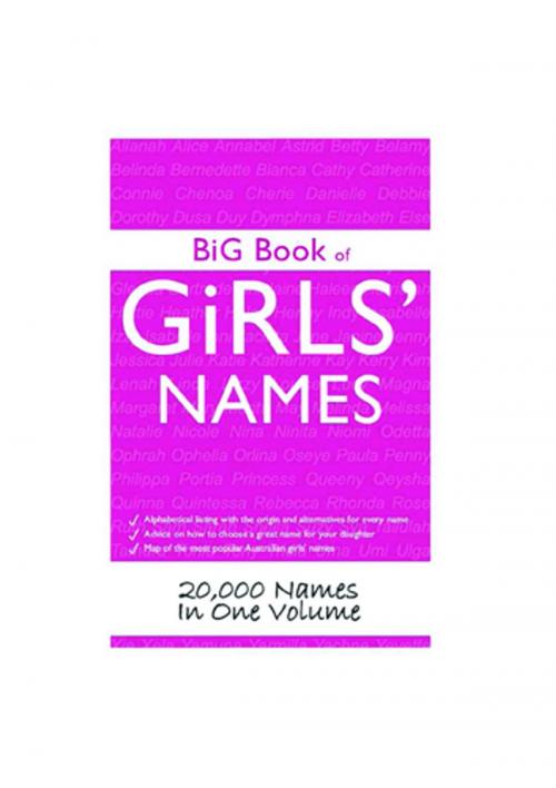 Cover of the book Big Book of Girls Names by David John Ward, Woodslane Press