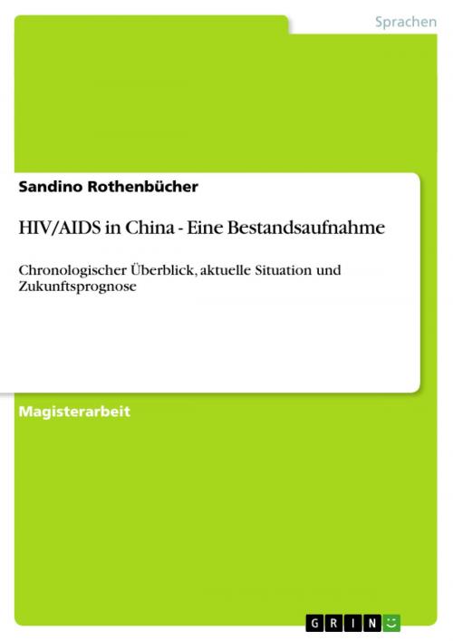 Cover of the book HIV/AIDS in China - Eine Bestandsaufnahme by Sandino Rothenbücher, GRIN Verlag