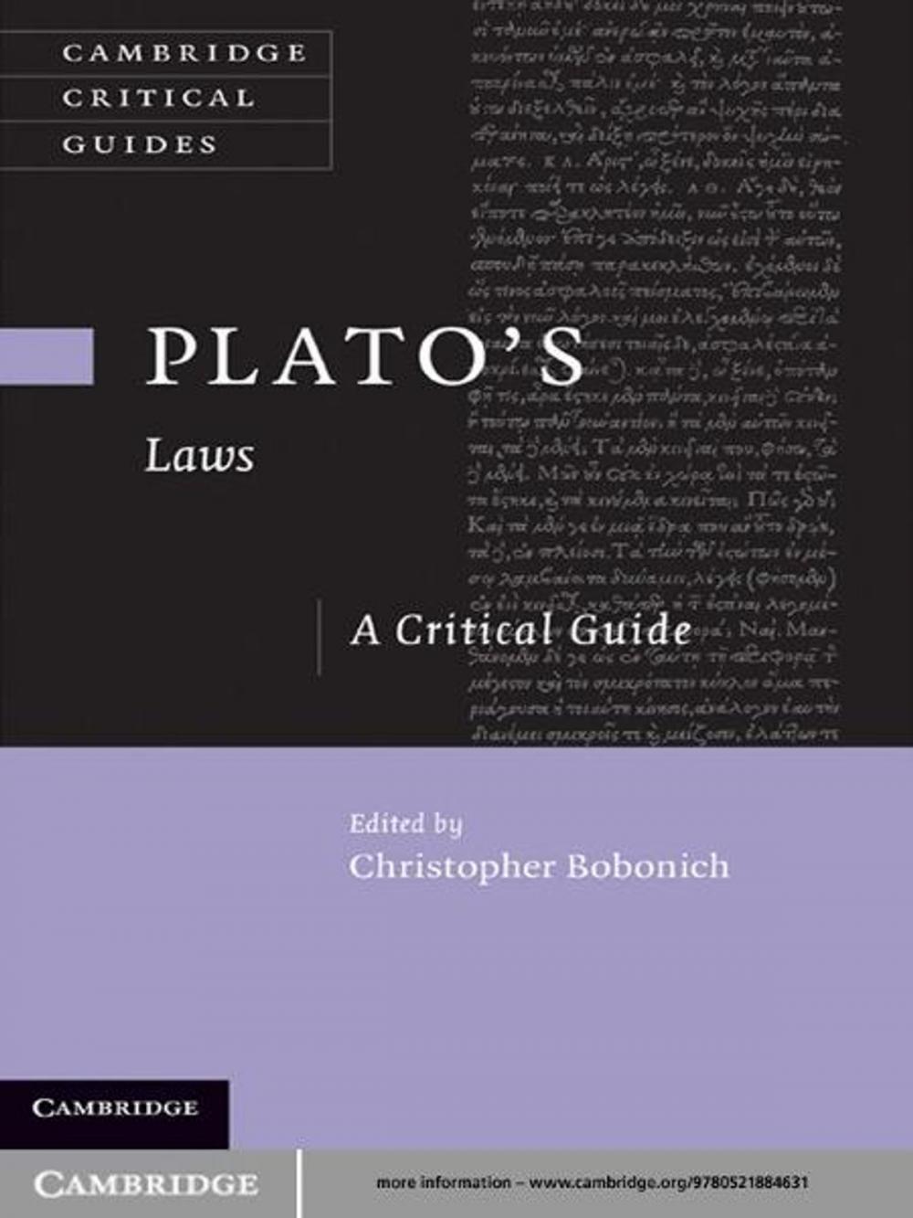 Big bigCover of Plato's 'Laws'