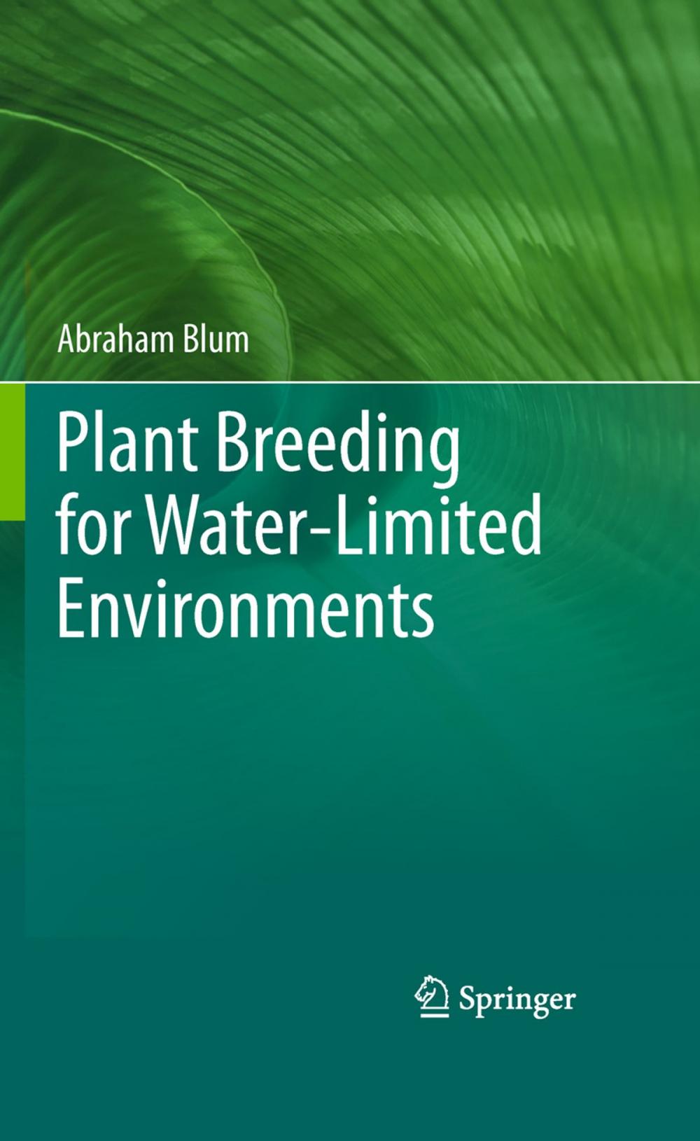 Big bigCover of Plant Breeding for Water-Limited Environments