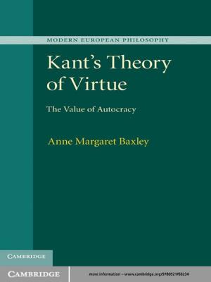 Cover of the book Kant's Theory of Virtue by 
