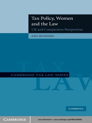 Cover of the book Tax Policy, Women and the Law by Professor Brian Steele