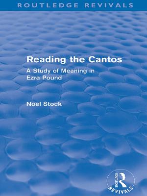 Cover of the book Reading the Cantos (Routledge Revivals) by Lance Keimig