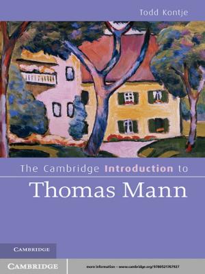 Cover of the book The Cambridge Introduction to Thomas Mann by Michael A. Neblo, Kevin M. Esterling, David M. J. Lazer