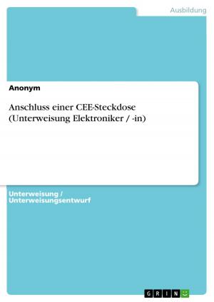 Cover of the book Anschluss einer CEE-Steckdose (Unterweisung Elektroniker / -in) by Juliane Müller