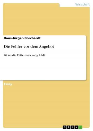 Cover of the book Die Fehler vor dem Angebot by Alexander Täuschel