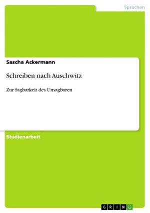 Cover of the book Schreiben nach Auschwitz by Anna Theresa Wendel