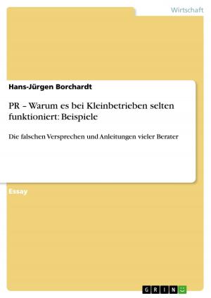 Cover of the book PR - Warum es bei Kleinbetrieben selten funktioniert: Beispiele by Martin Hagemeier