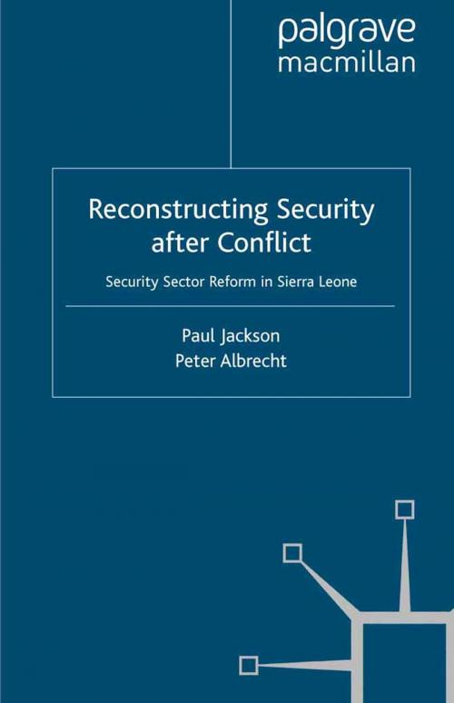 Cover of the book Reconstructing Security after Conflict by P. Jackson, P. Albrecht, Palgrave Macmillan UK