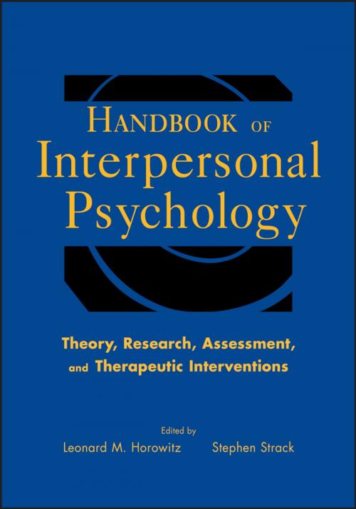 Cover of the book Handbook of Interpersonal Psychology by , Wiley