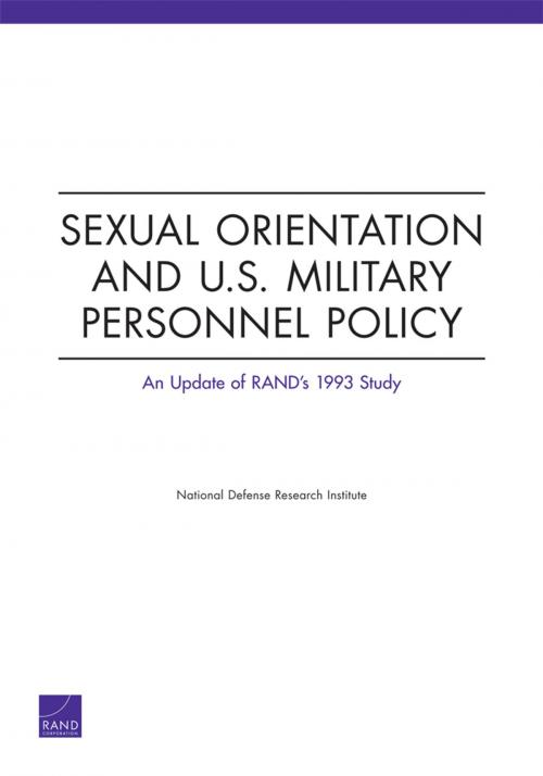 Cover of the book Sexual Orientation and U.S. Military Personnel Policy by National Defense Research Institute, RAND Corporation