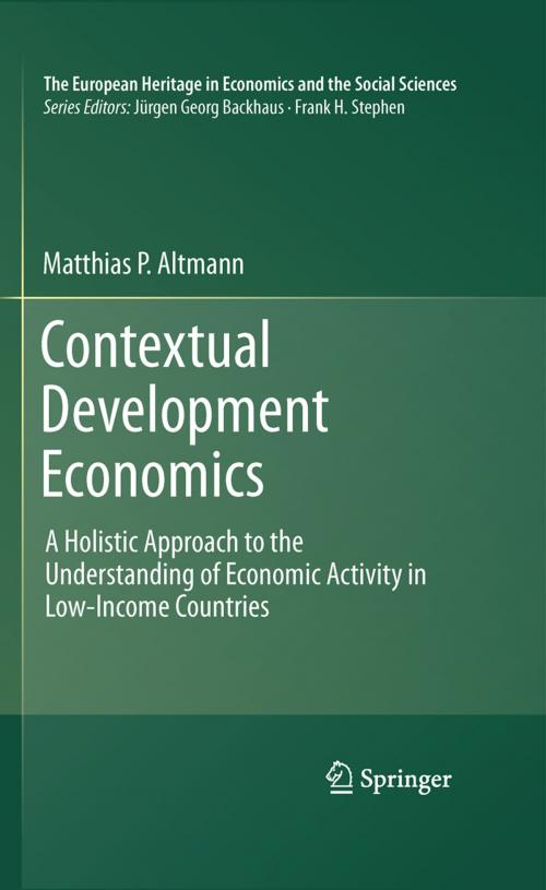 Cover of the book Contextual Development Economics by Matthias P. Altmann, Springer New York