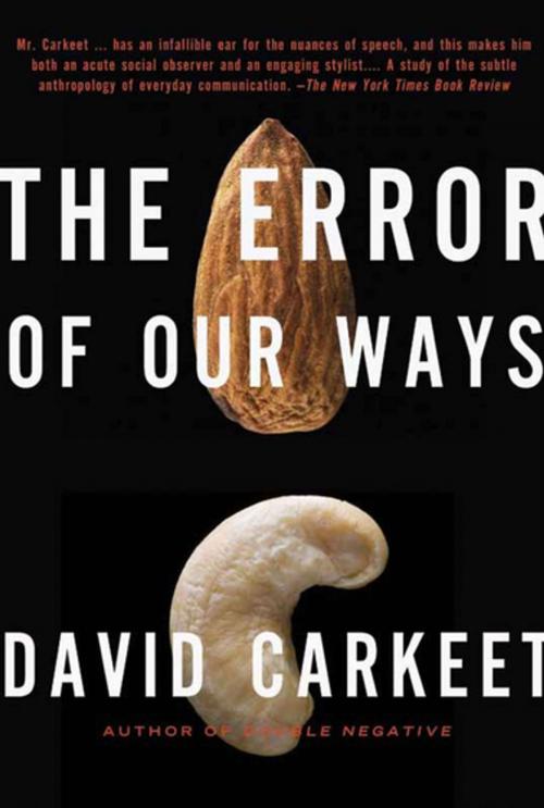 Cover of the book The Error of Our Ways by David Carkeet, ABRAMS (Ignition)