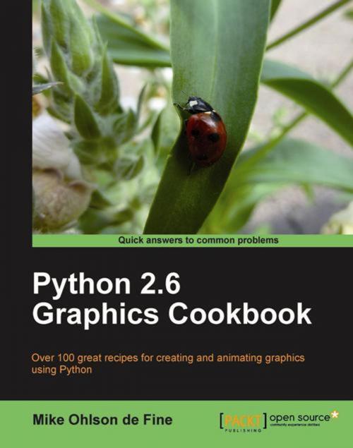 Cover of the book Python 2.6 Graphics Cookbook by Mike Ohlson de Fine, Packt Publishing