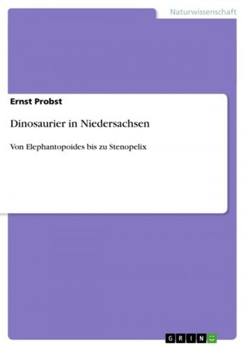 Cover of the book Dinosaurier in Niedersachsen by Ernst Probst, GRIN Verlag