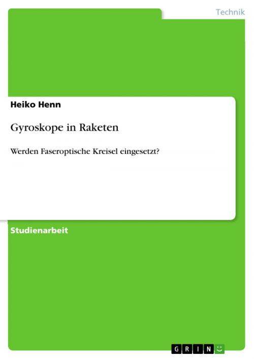 Cover of the book Gyroskope in Raketen by Heiko Henn, GRIN Verlag