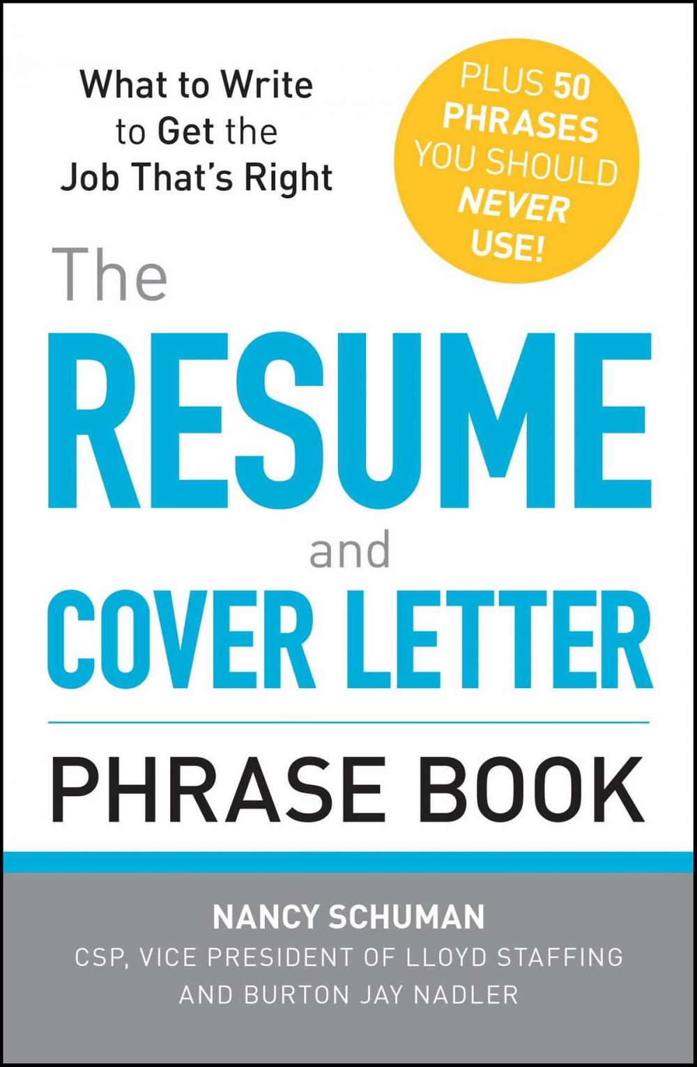 Big bigCover of The Resume and Cover Letter Phrase Book