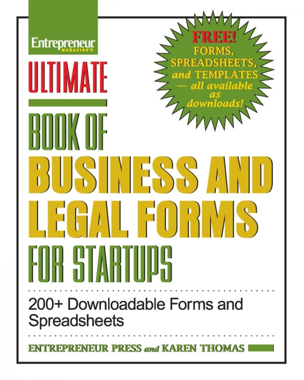 Big bigCover of Ultimate Book of Business and Legal Forms for Startups