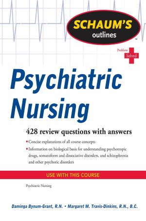 Cover of the book Schaum's Outline of Psychiatric Nursing by David Slutsky