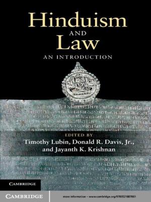 Cover of the book Hinduism and Law by Frits Kalshoven, Liesbeth Zegveld