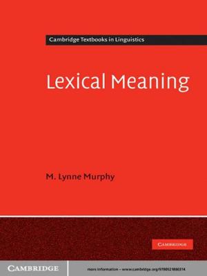 Book cover of Lexical Meaning