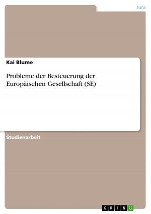 Cover of the book Probleme der Besteuerung der Europäischen Gesellschaft (SE) by Anonym