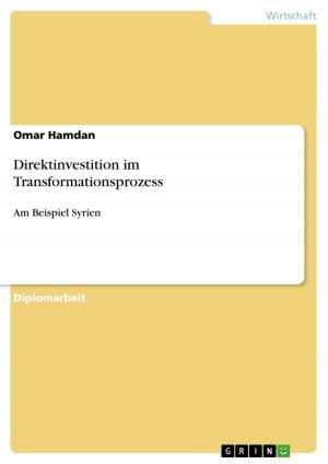Cover of the book Direktinvestition im Transformationsprozess by Thomas Zoch