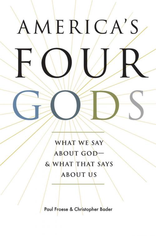 Cover of the book America's Four Gods by Paul Froese, Christopher Bader, Oxford University Press