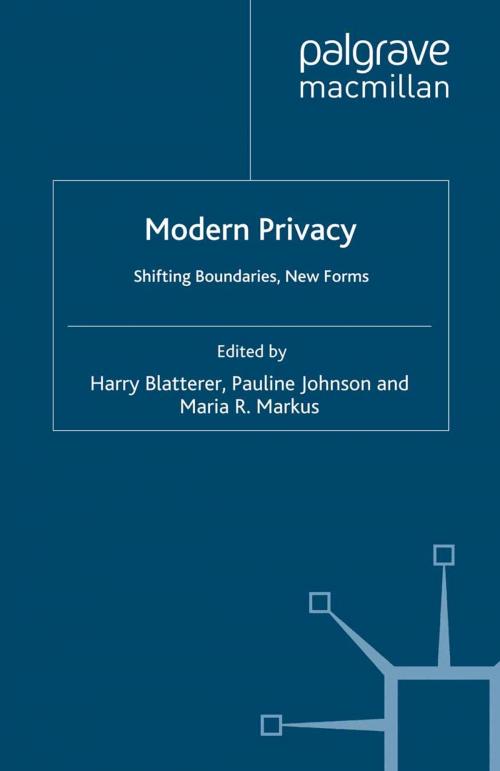Cover of the book Modern Privacy by Harry Blatterer, Pauline Johnson, Maria R. Markus, Palgrave Macmillan UK