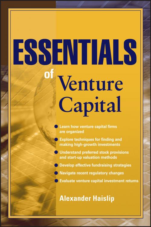 Cover of the book Essentials of Venture Capital by Alexander Haislip, Wiley