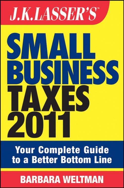 Cover of the book J.K. Lasser's Small Business Taxes 2011 by Barbara Weltman, Wiley