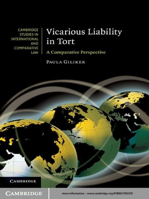 Cover of the book Vicarious Liability in Tort by Paula Giliker, Cambridge University Press