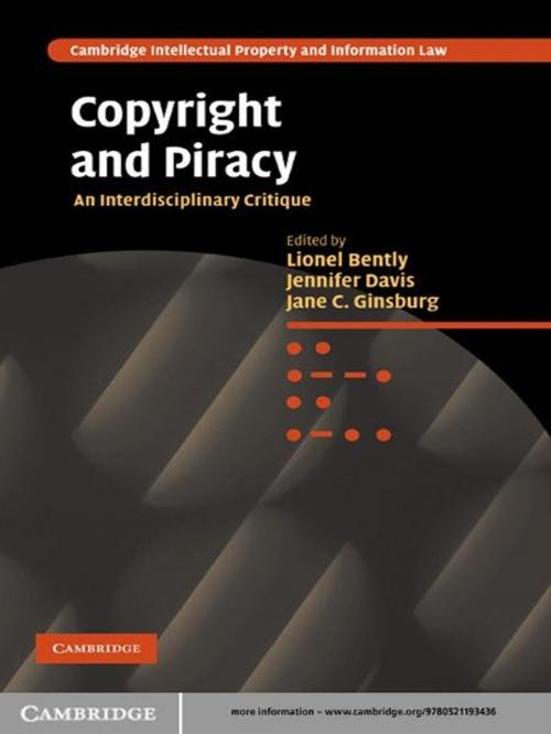 Cover of the book Copyright and Piracy by , Cambridge University Press