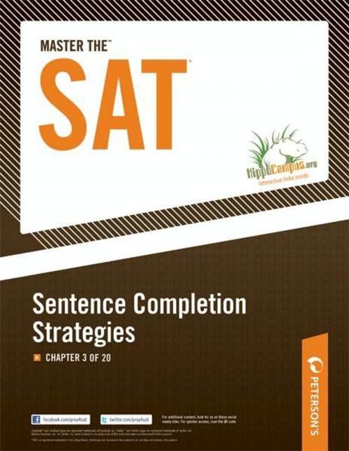 Cover of the book Master the SAT: Sentence Completion Strategies: Chapter 3 of 20 by Peterson's, Peterson's