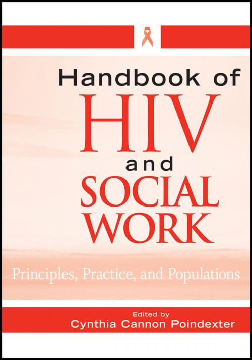Cover of the book Handbook of HIV and Social Work by Cynthia Cannon Poindexter, Wiley