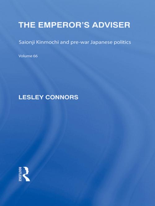 Cover of the book The Emperor's Adviser by Lesley Connors, Taylor and Francis