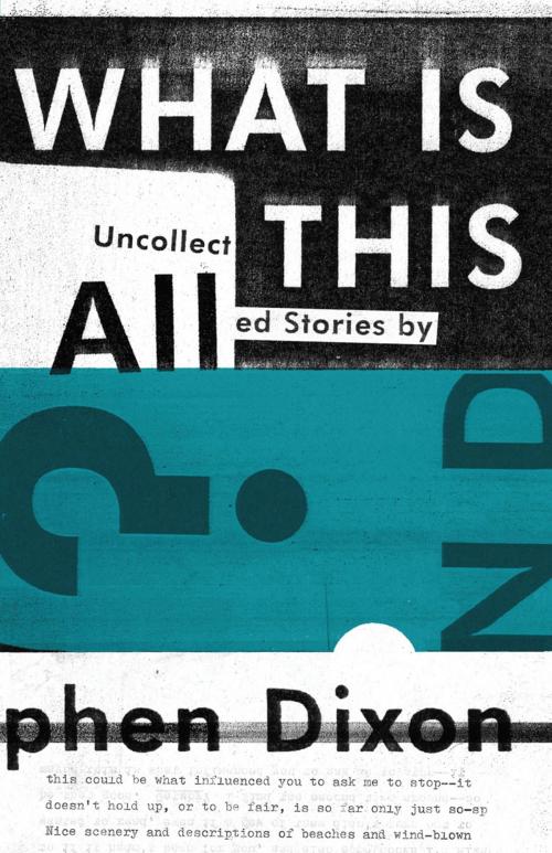 Cover of the book What Is All This?: Uncollected Stories by Stephen Dixon, Fantagraphics
