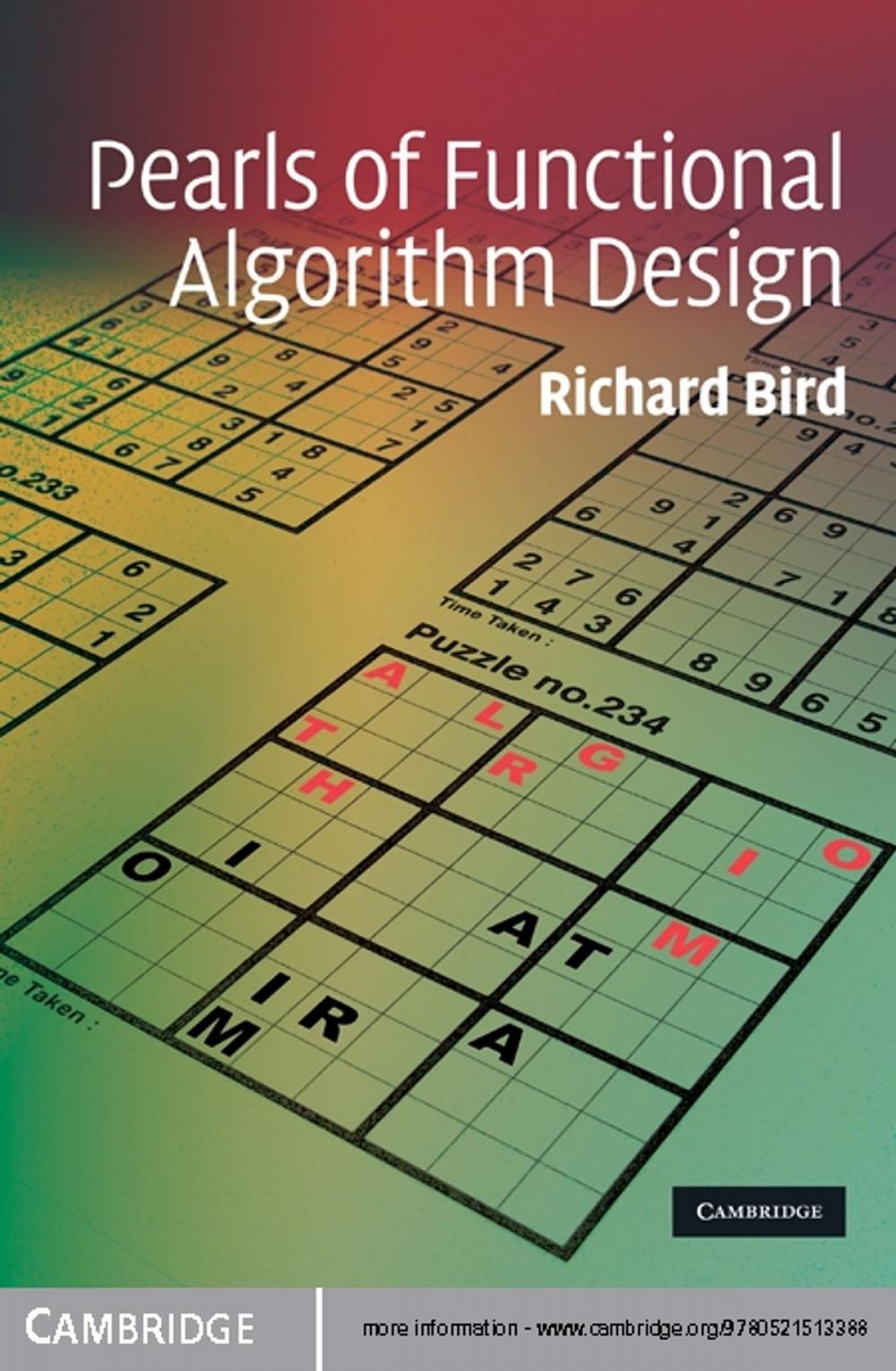 Big bigCover of Pearls of Functional Algorithm Design
