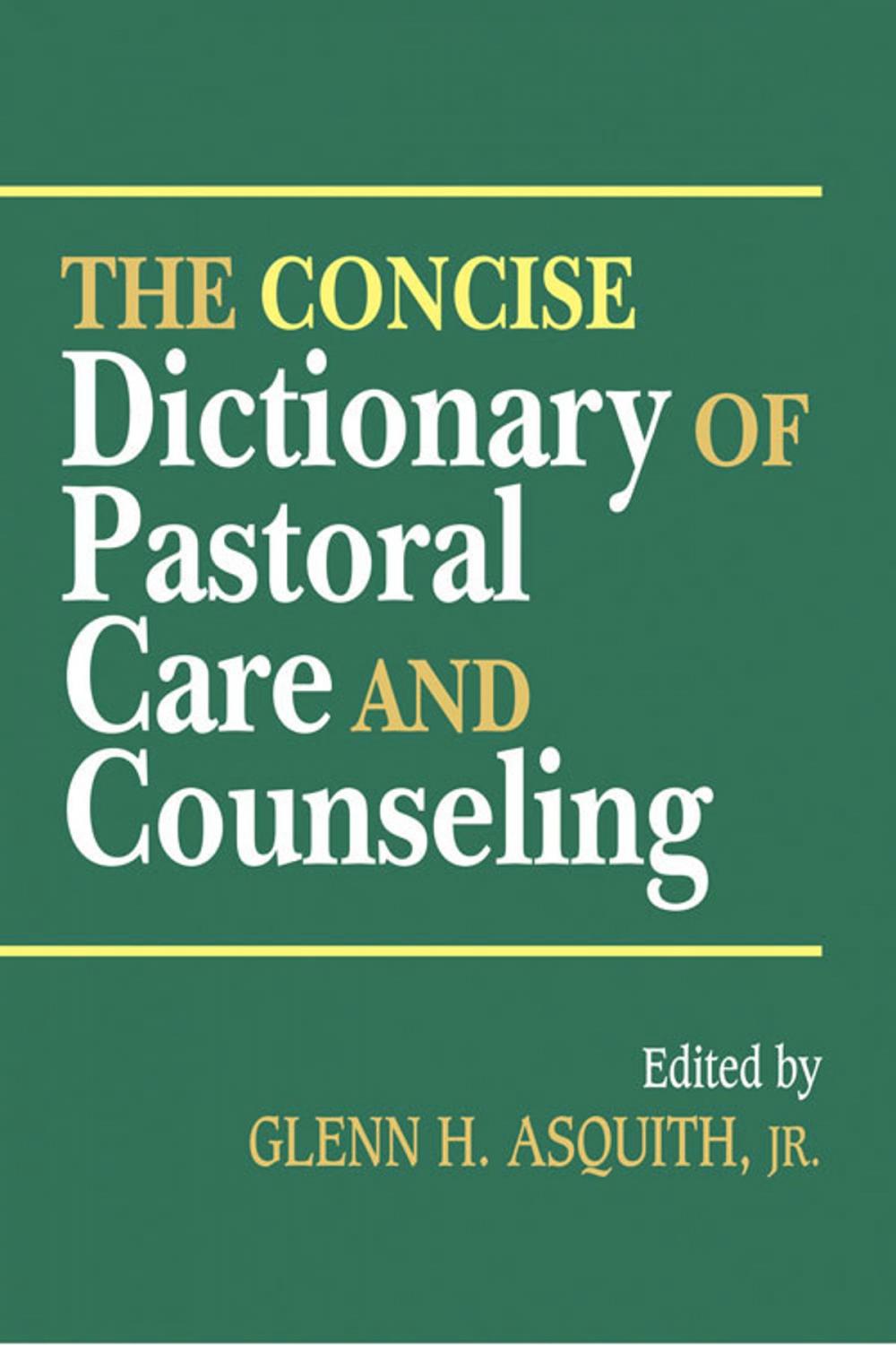 Big bigCover of The Concise Dictionary of Pastoral Care and Counseling